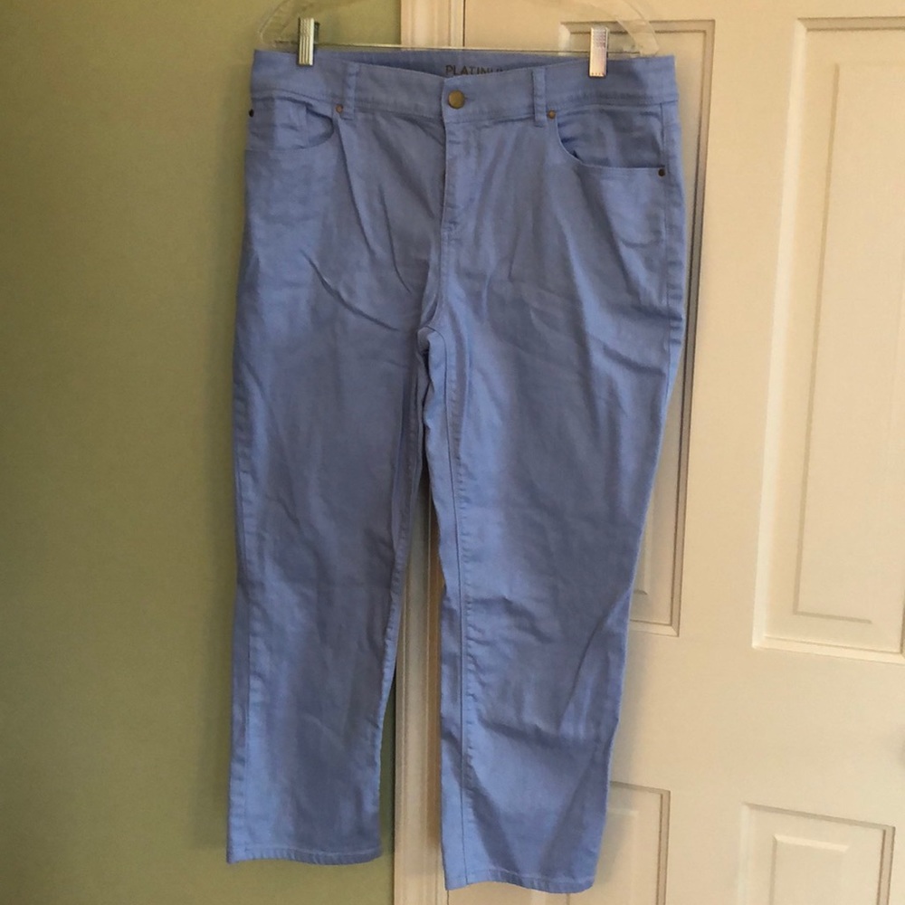 Chico’s 2 Reg Platinum Periwinkle Blue Jeans
